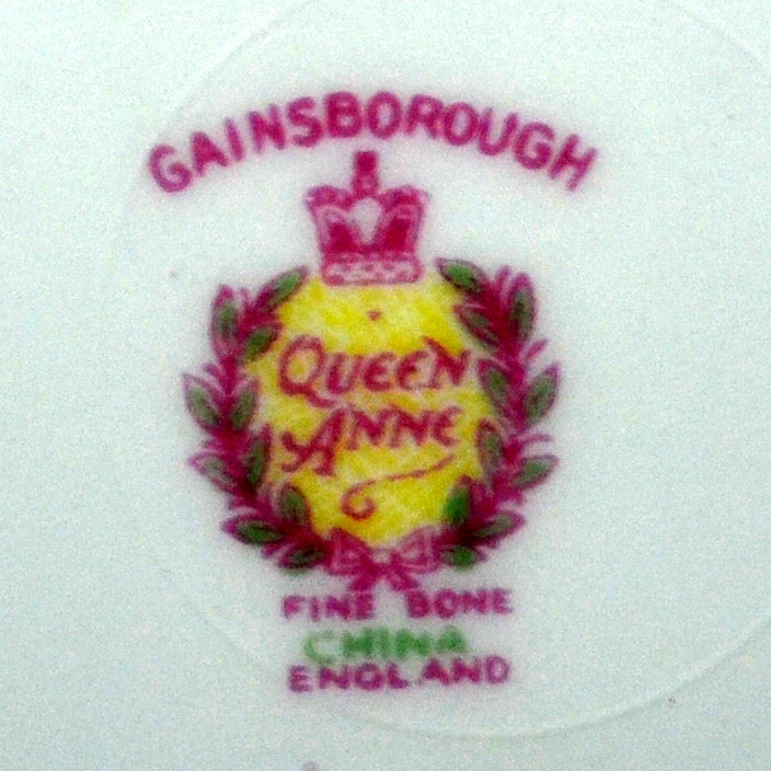 Queen Anne Gainsborough Green Floral China Milk Jug