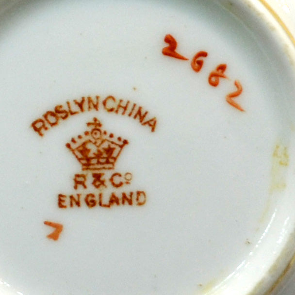 Antique Reid & Co Roslyn Imari China 2682 Teacup Saucer and Side Plate Trio