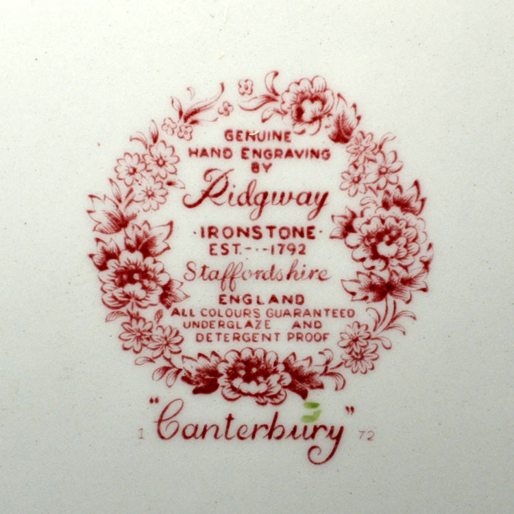 Ridgway China Canterbury Dinner Plate