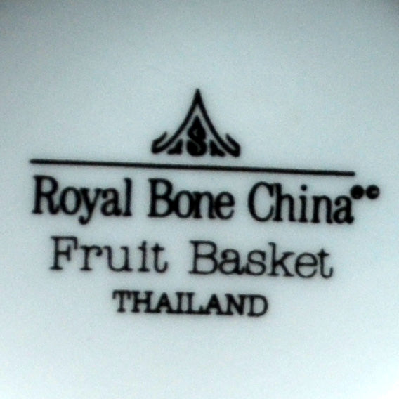 Royal Bone China Fruit Basket Dinner Plate