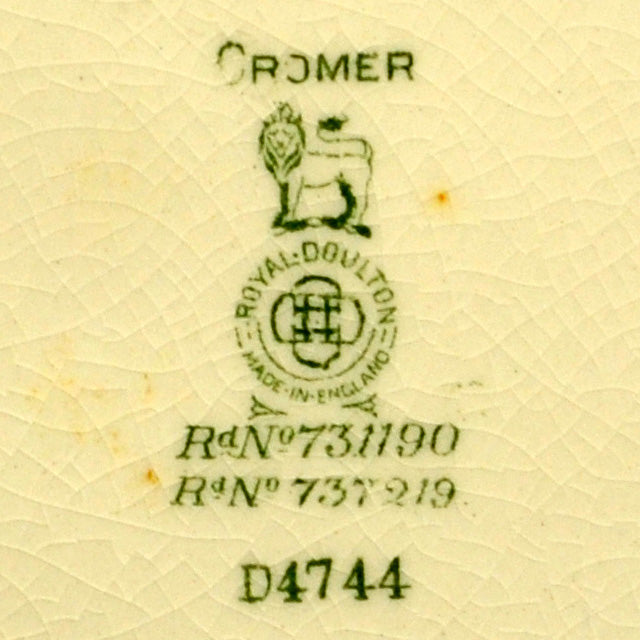 Royal Doulton China Cromer D4744 china mark