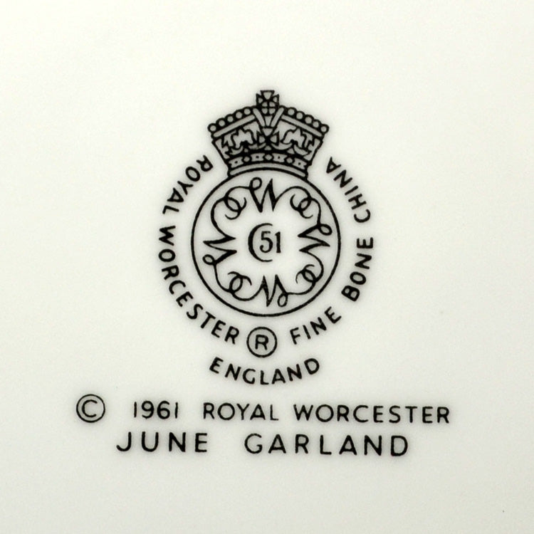 Royal Worcester June Garland Round Serving Plate