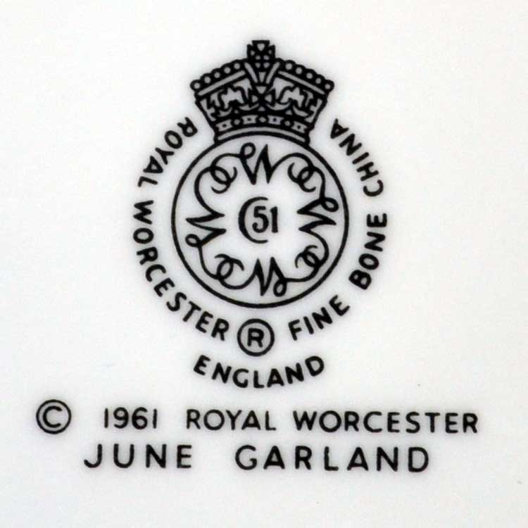 Royal Worcester June Garland Side Plates