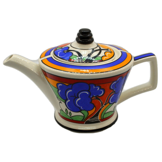 James Sadler Art Deco Clarice Cliff inspired China Teapot
