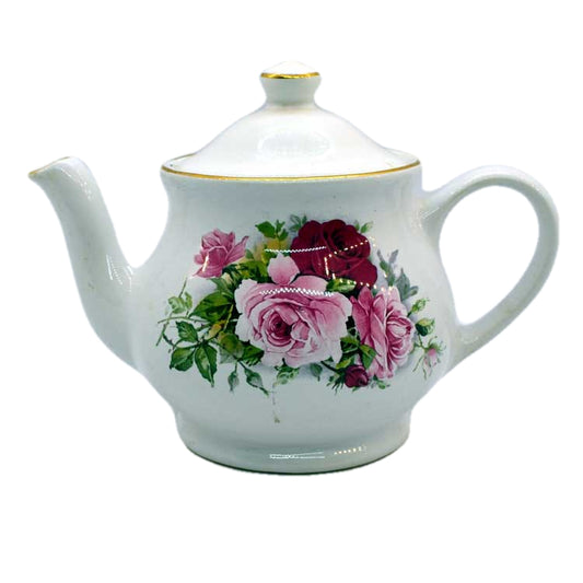 James sadler teapot pink roses