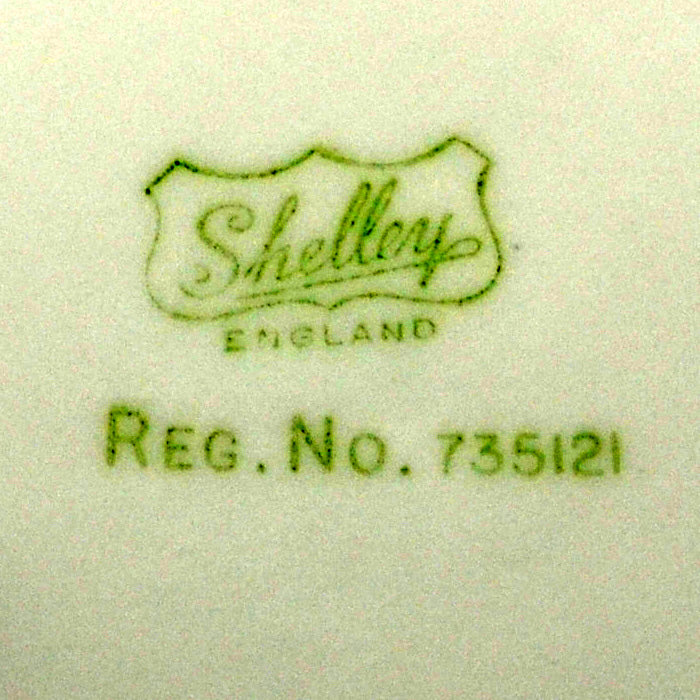 Shelley Art Deco White China Square Dessert Bowl 735121 c1928