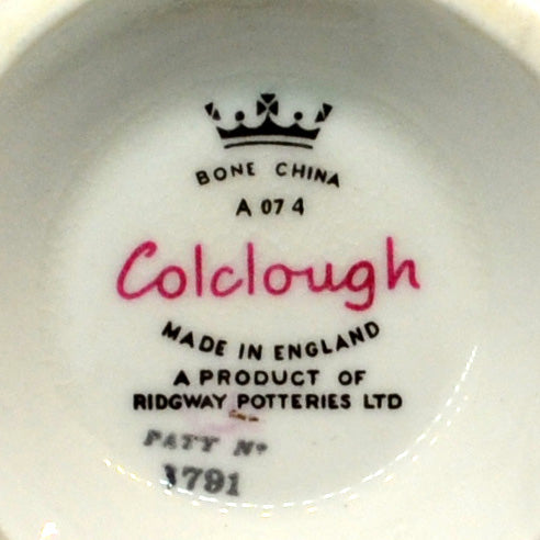 colclough ridgway 6791 stardust china marks 1955-1964