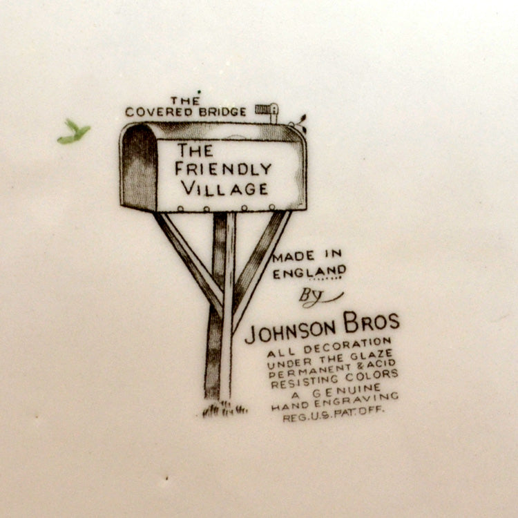 Johnson Brothers The Friendly Village "The Covered Bridge" China Serving Platter