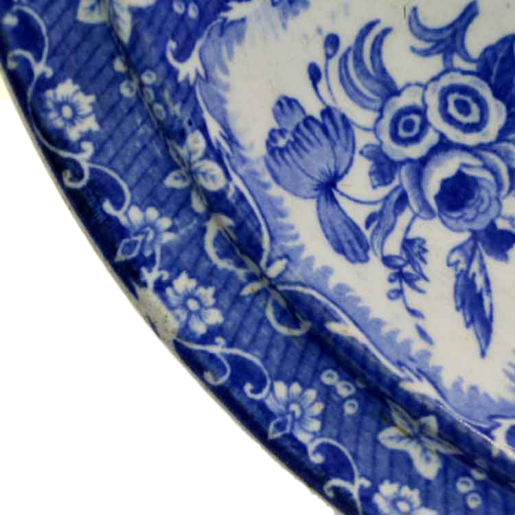 Rare Antique Copeland late Spode Filigree Blue and White China Tureen c1850