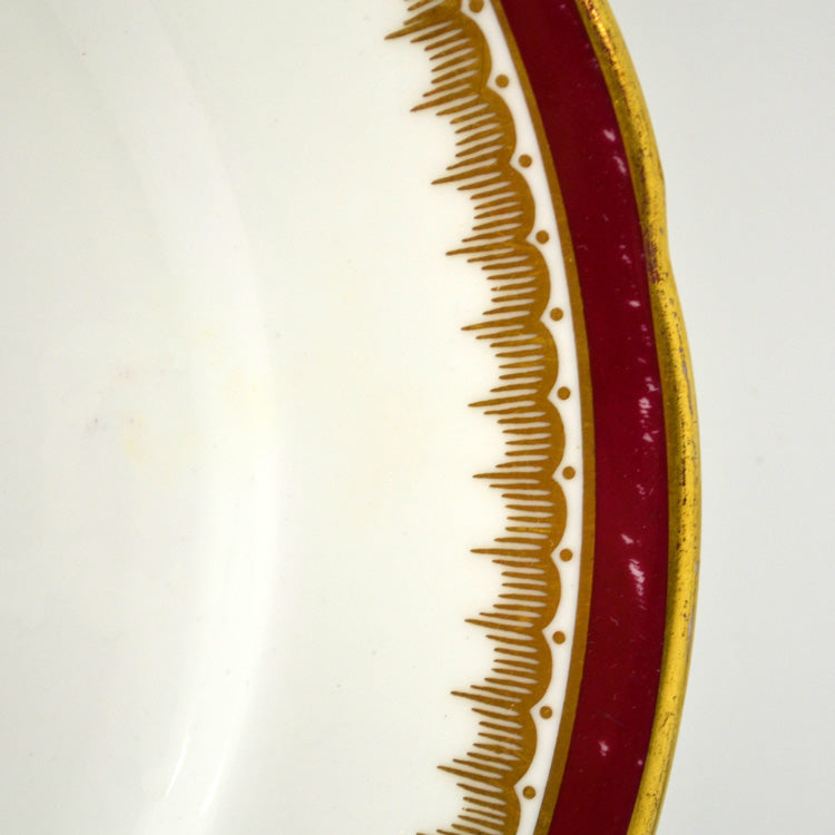 Aynsley Bone China Ambassador Maroon Dessert Plate