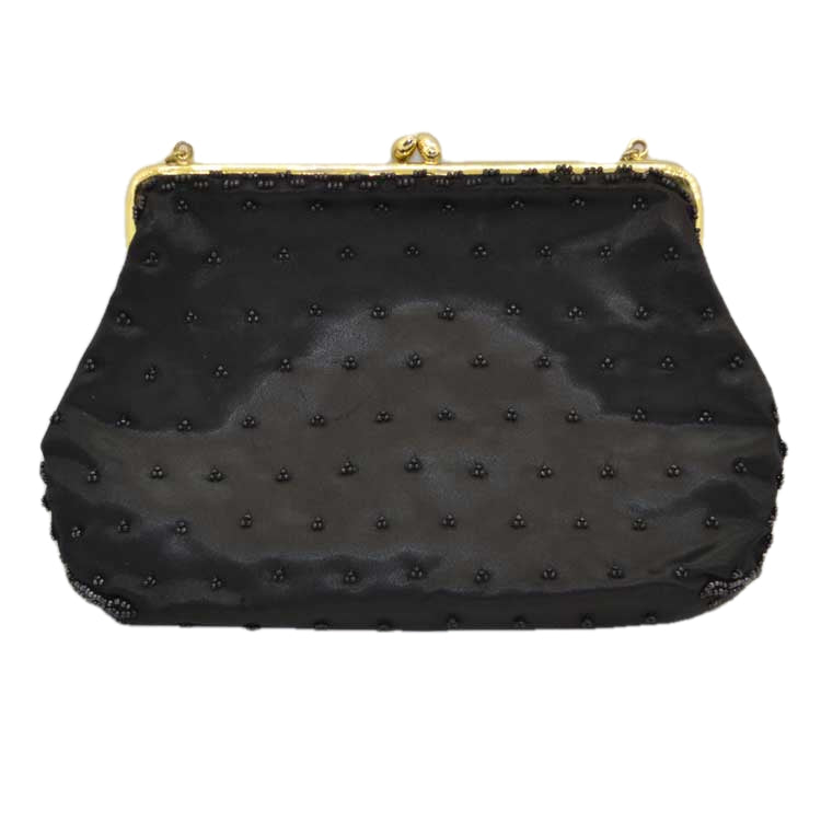 Vintage evening bag black rear panel