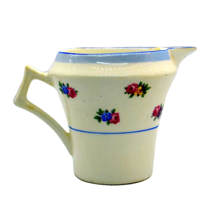 art deco colclough floral china milk jug