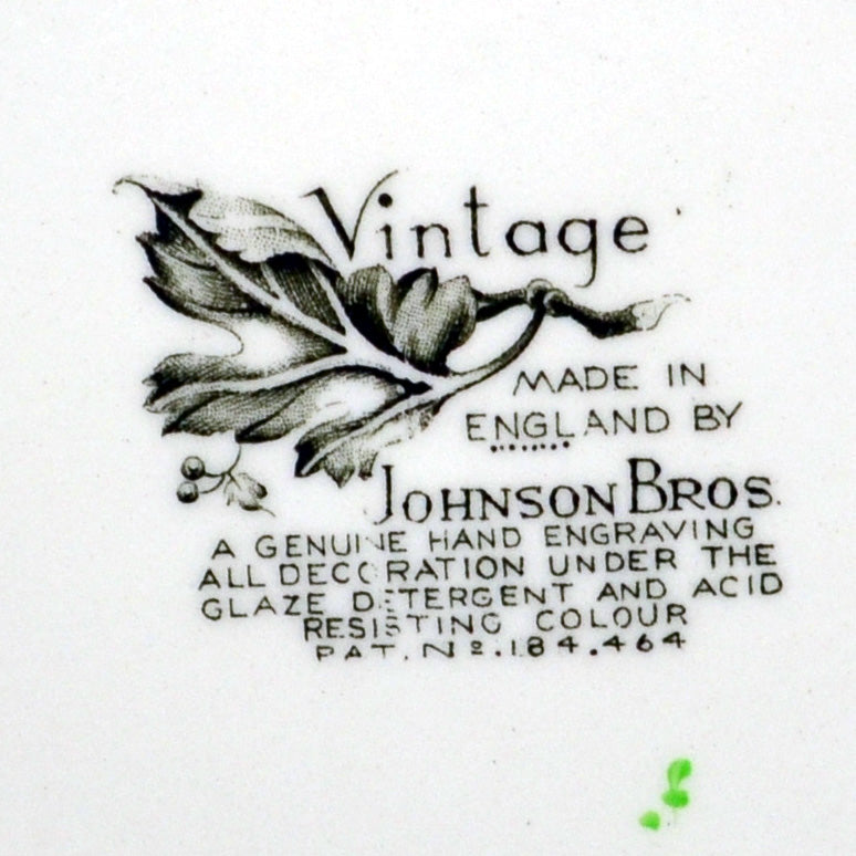 Johnson Brothers China Vintage Pattern Dessert Plate