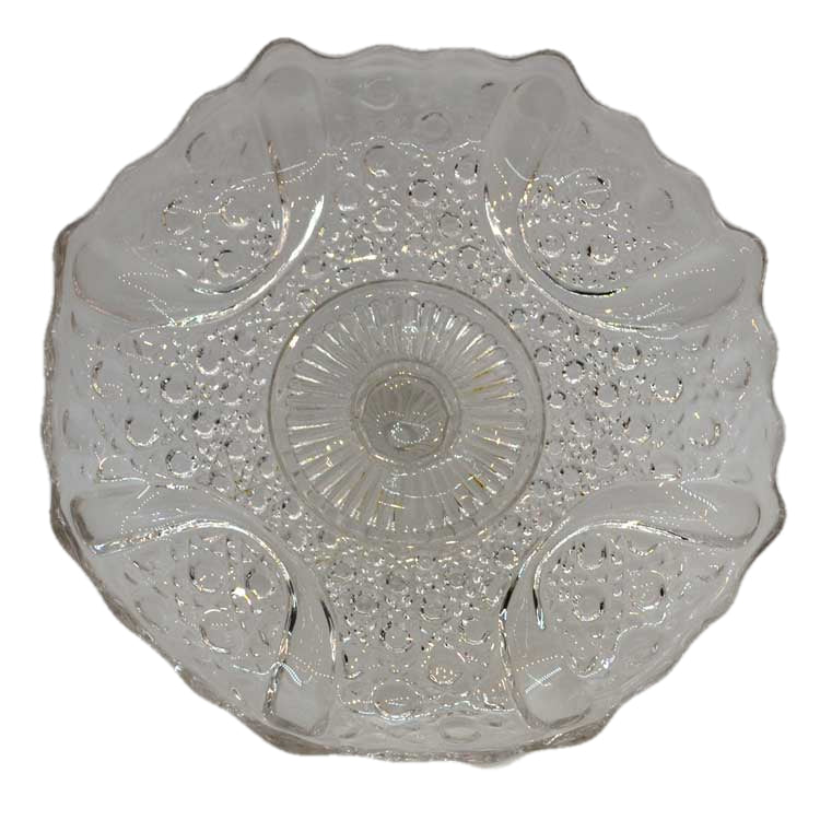 Early English quarter molded glass fruit stand