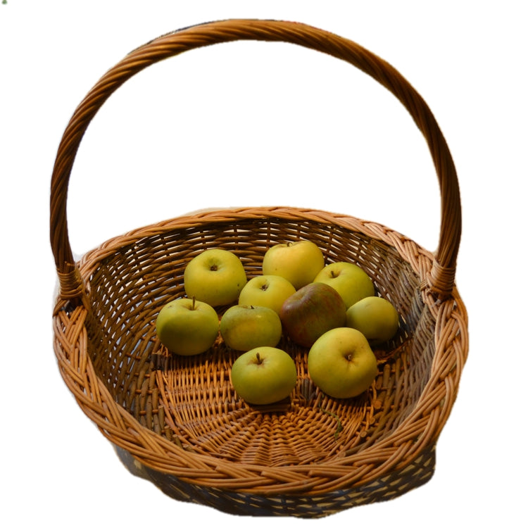 Vintage English Large Wicker Flower Basket