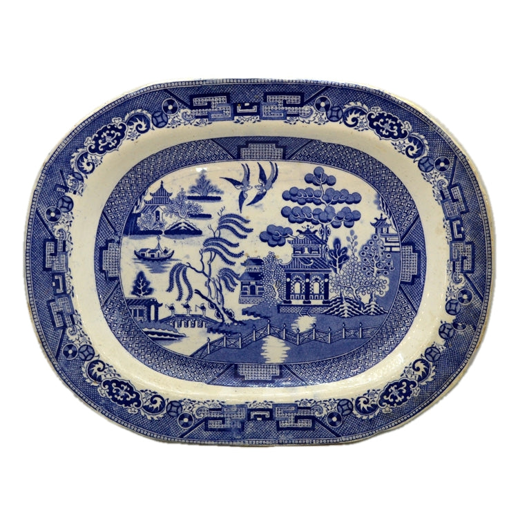 Antique blue willow plates sale