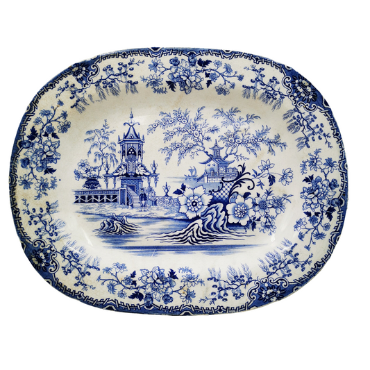 calodine antique blue and white platter