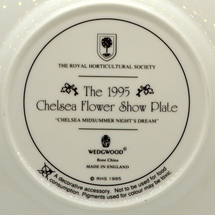 RHS Chelsea Flower Show Wedgwood China Plate-1995