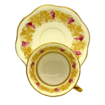 Elijah Bain Foley China 2844 Vine Fruits Samll Teacup and Saucer