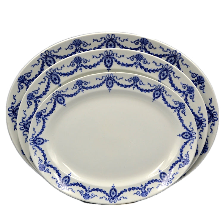 Keeling & Co Antique Blue and White China Clyde Platter Set – Vintage ...