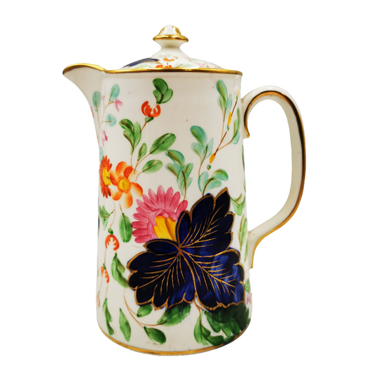 Antique Charles Allerton Hand Painted Bone China 4558 Hot Water Jug