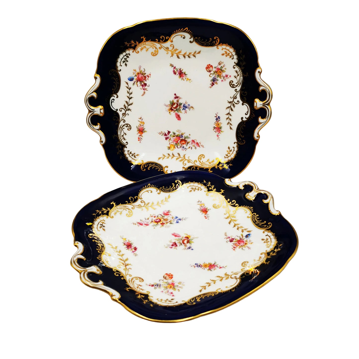 A Fine pair of Antique Coalport Dessert Plates