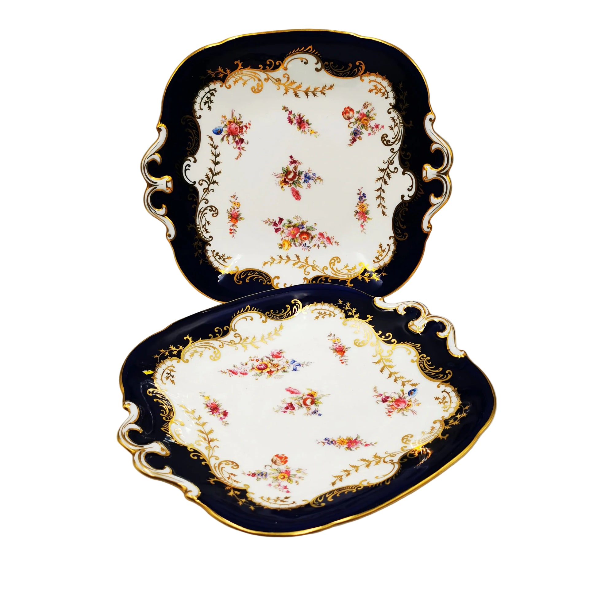 A Fine pair of Antique Coalport Dessert Plates