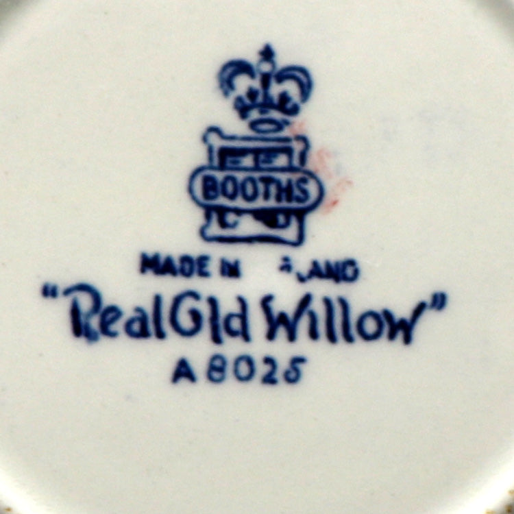 Booths Real Old Willow China 5.75-Inch Saucer 1912 - 1930 Blue and White China