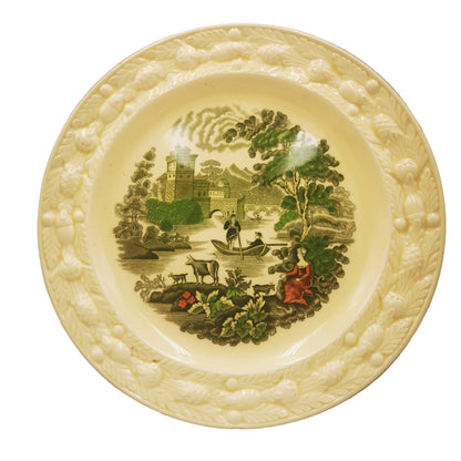 Adams Italian Scenery Embossed China Dinner Plate