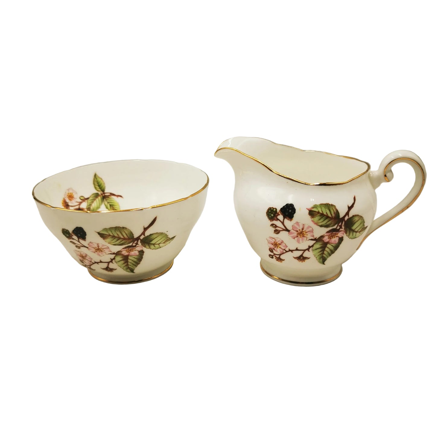 Adderley China Bramble H545 Sugar Bowl and milk Jug