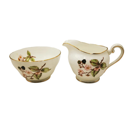 Adderley China Bramble H545 Sugar Bowl and milk Jug