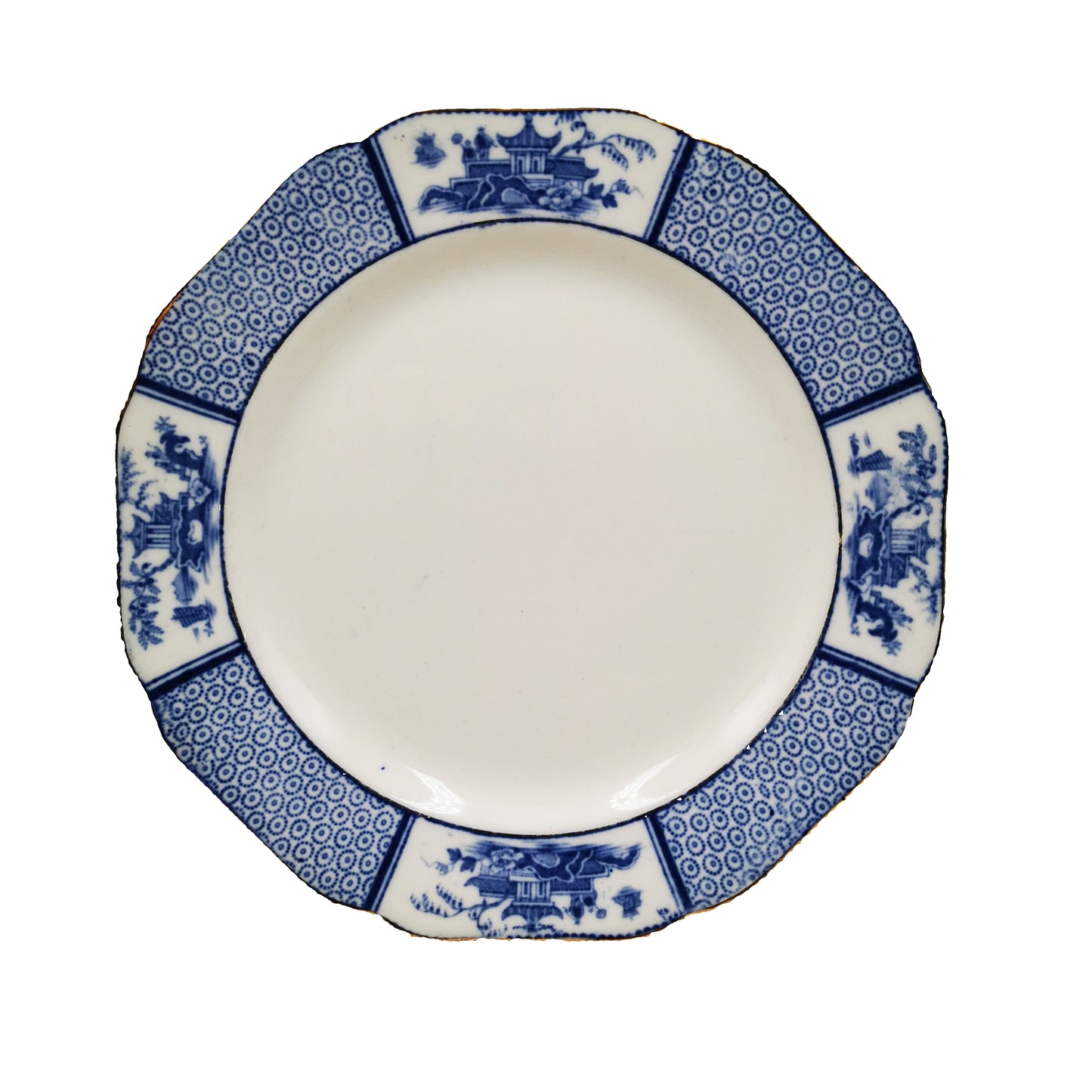 Allertons Ltd Pavilion Blue and White China Dessert Plate