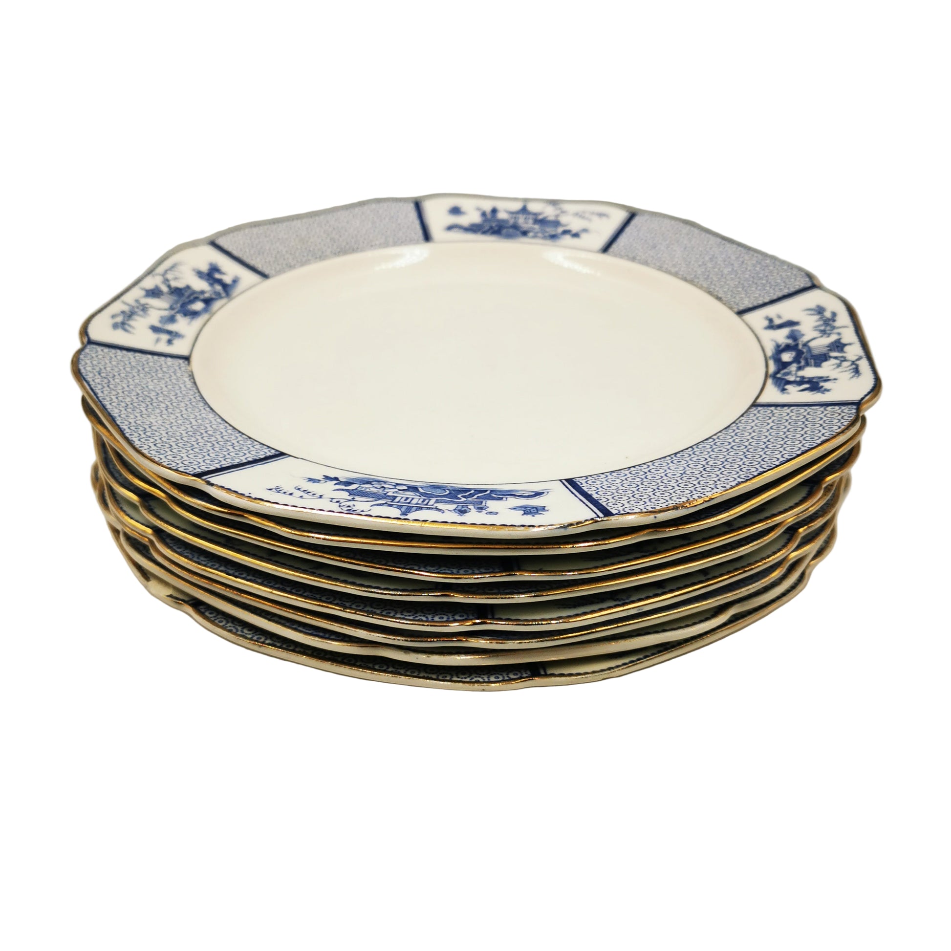 Allertons Ltd Pavilion Blue and White China Dinner Plate