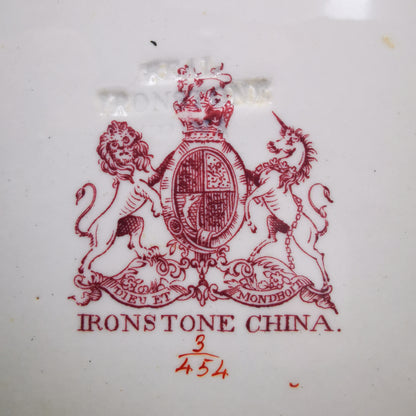 Antique-Ashworth-Bros-Ironstone-China-pattern-454-10.25-inch-Dinner-Plate
