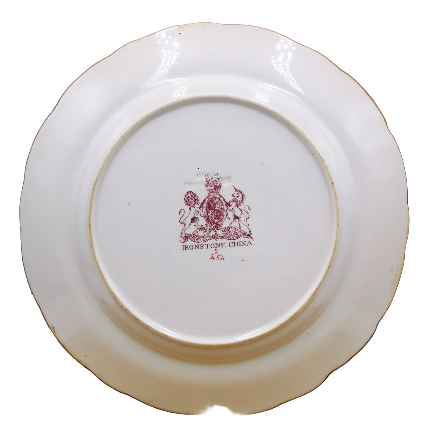 Antique-Ashworth-Bros-Ironstone-China-pattern-454-10.25-inch-Dinner-Plate