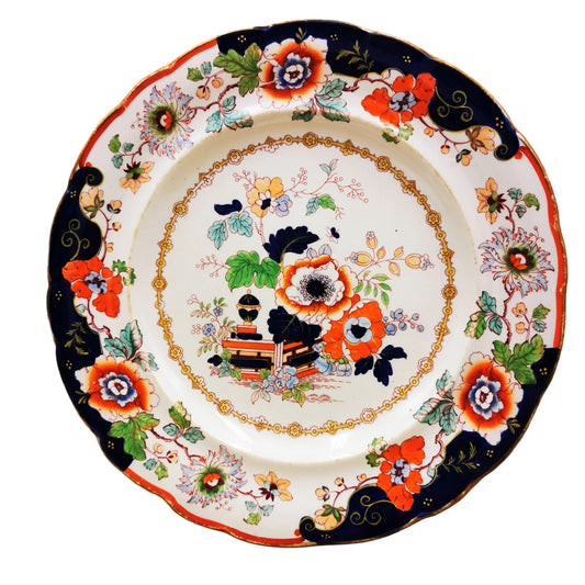 Antique Ashworth Bros Ironstone China pattern 454 10.25-inch Dinner Plate