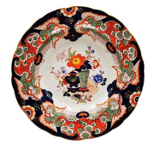 Antique Ashworth Bros Ironstone pattern 266 China 10.25-inch Soup Plate
