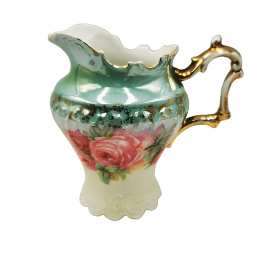 Antique Beyer and Bock Floral Porcelain China Milk Jug