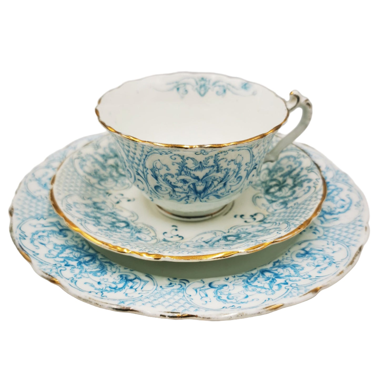 Antique Bridgwoods China Argyle Teacup Saucer and Side Plate