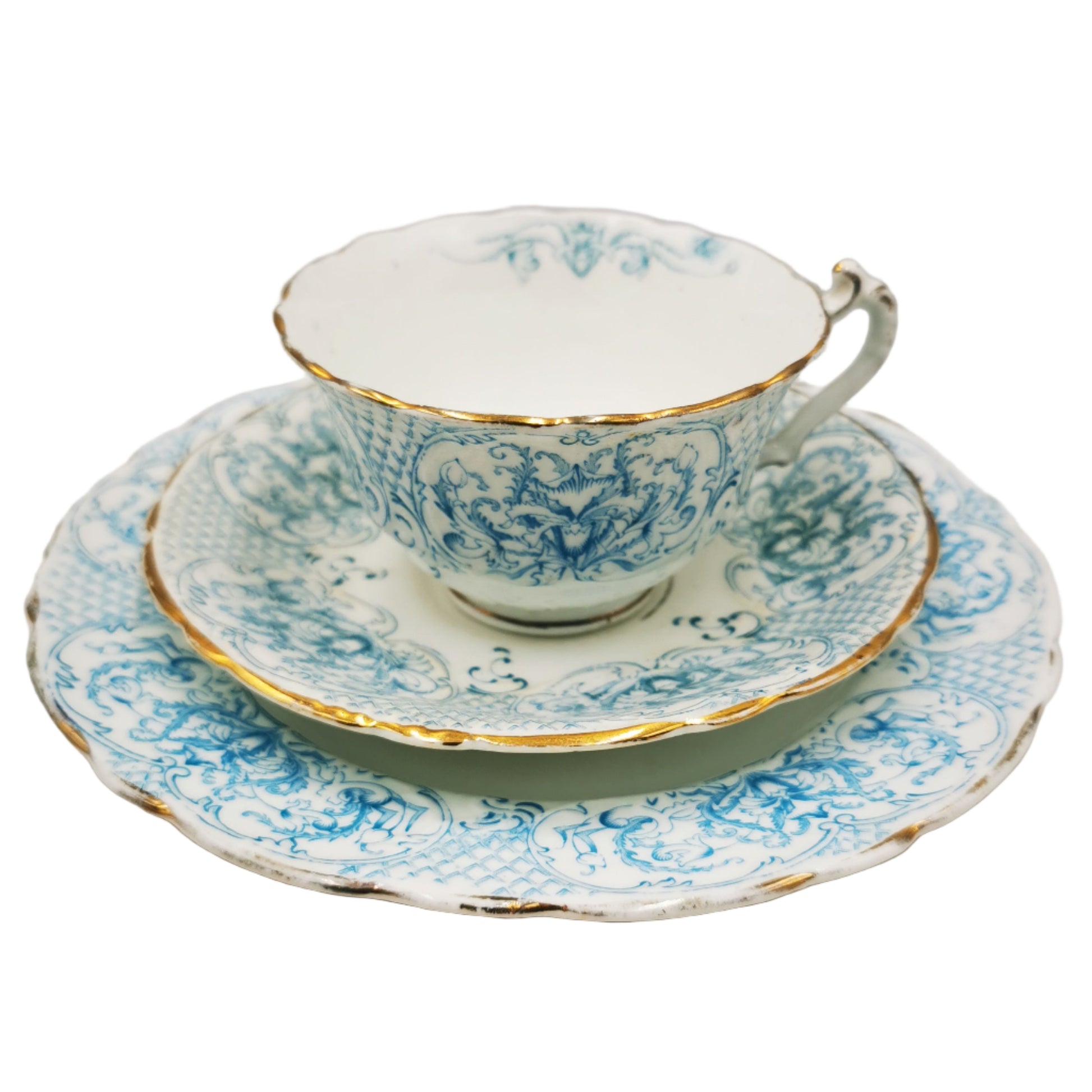 Antique Bridgwoods China Argyle Teacup Saucer and Side Plate