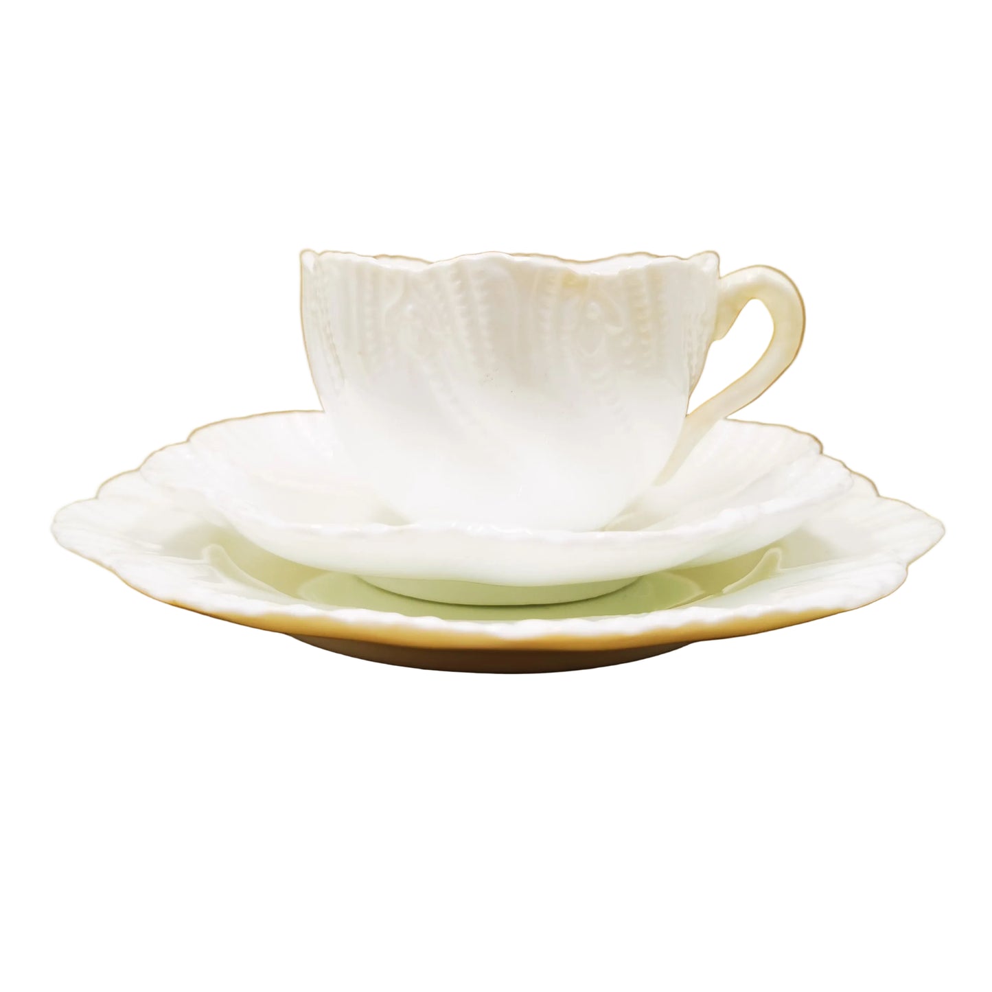 Antique-Coalport-118792-White-Scalloped-Teacup,-Saucer-and-Side-Plate-1889