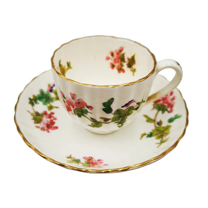 Antique Coalport China Cabinet Teacup and Saucer c1855-60