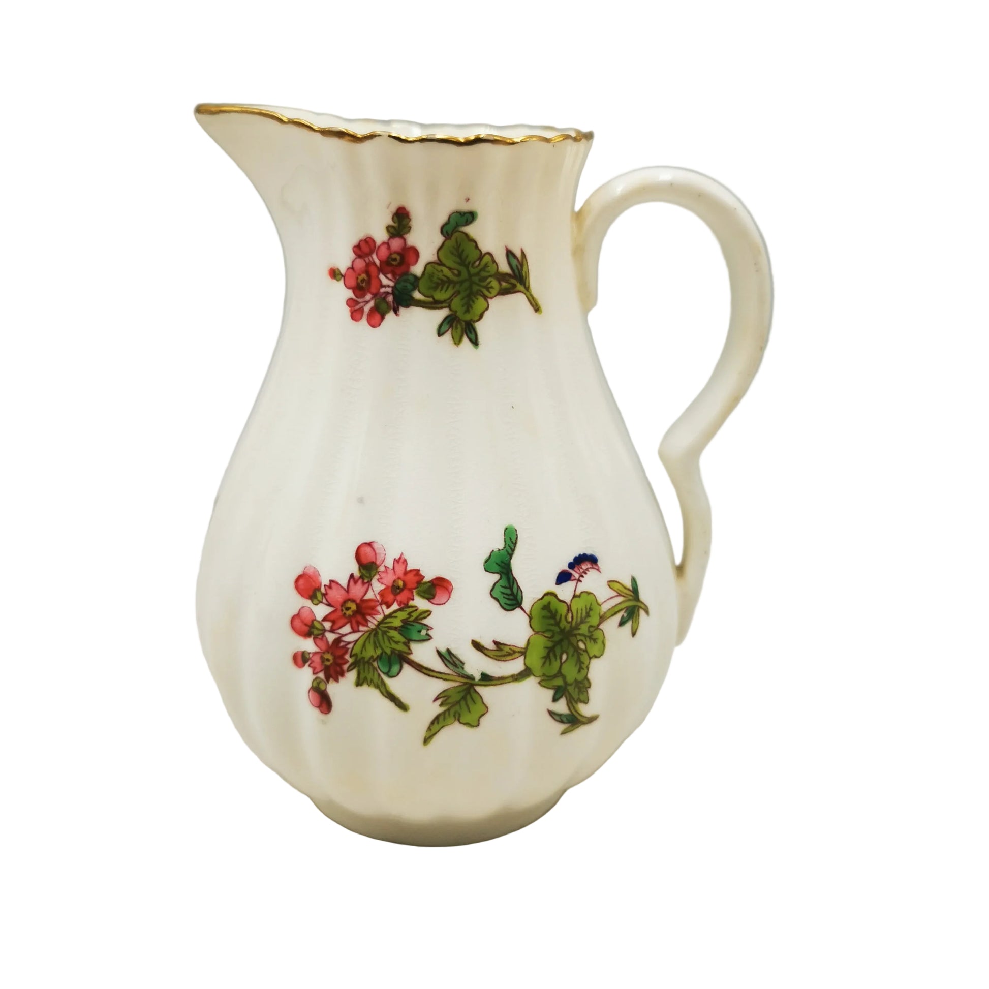Antique Coalport Floral China Milk Jug c1855-60