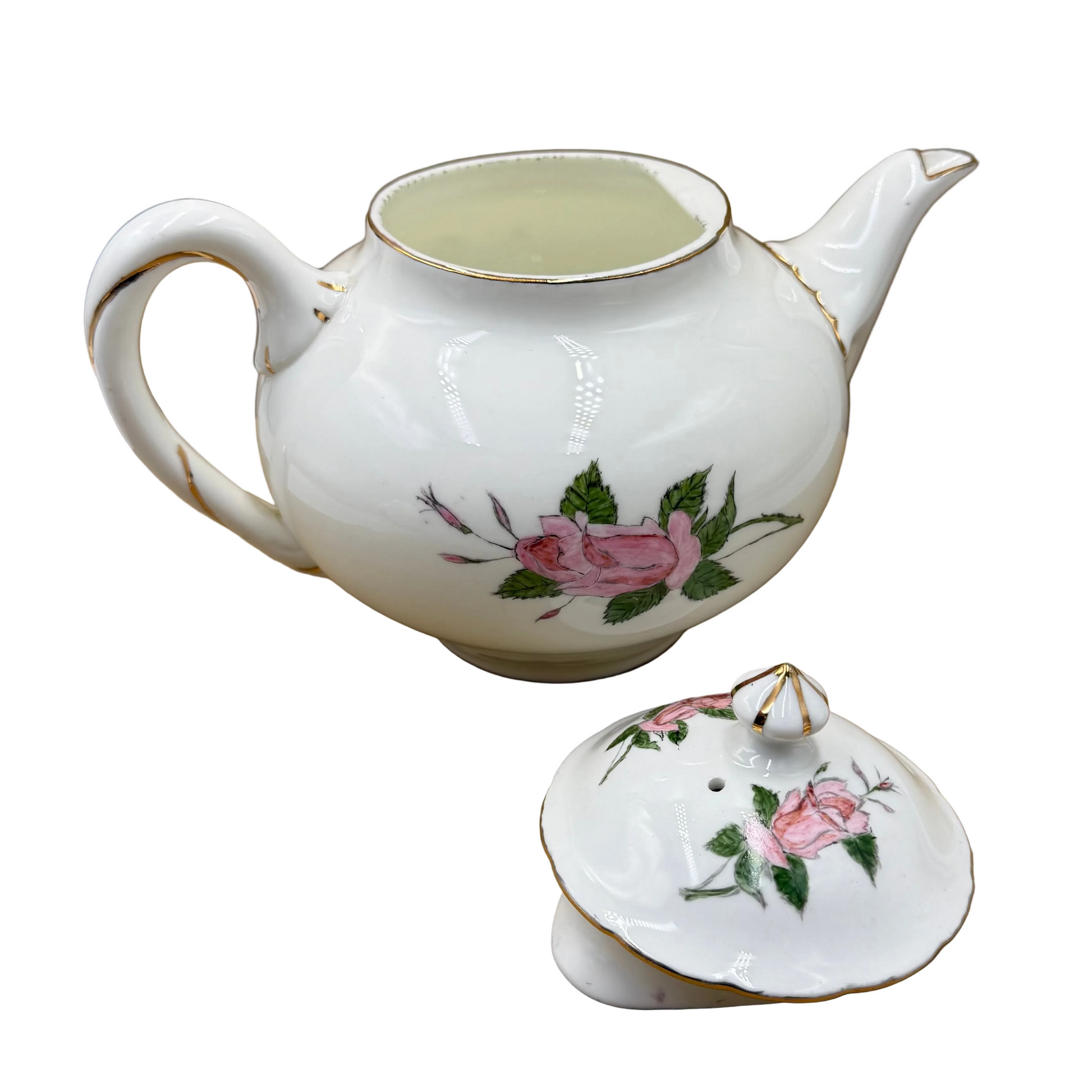 Antique-Coalport-Floral-China-Teapot