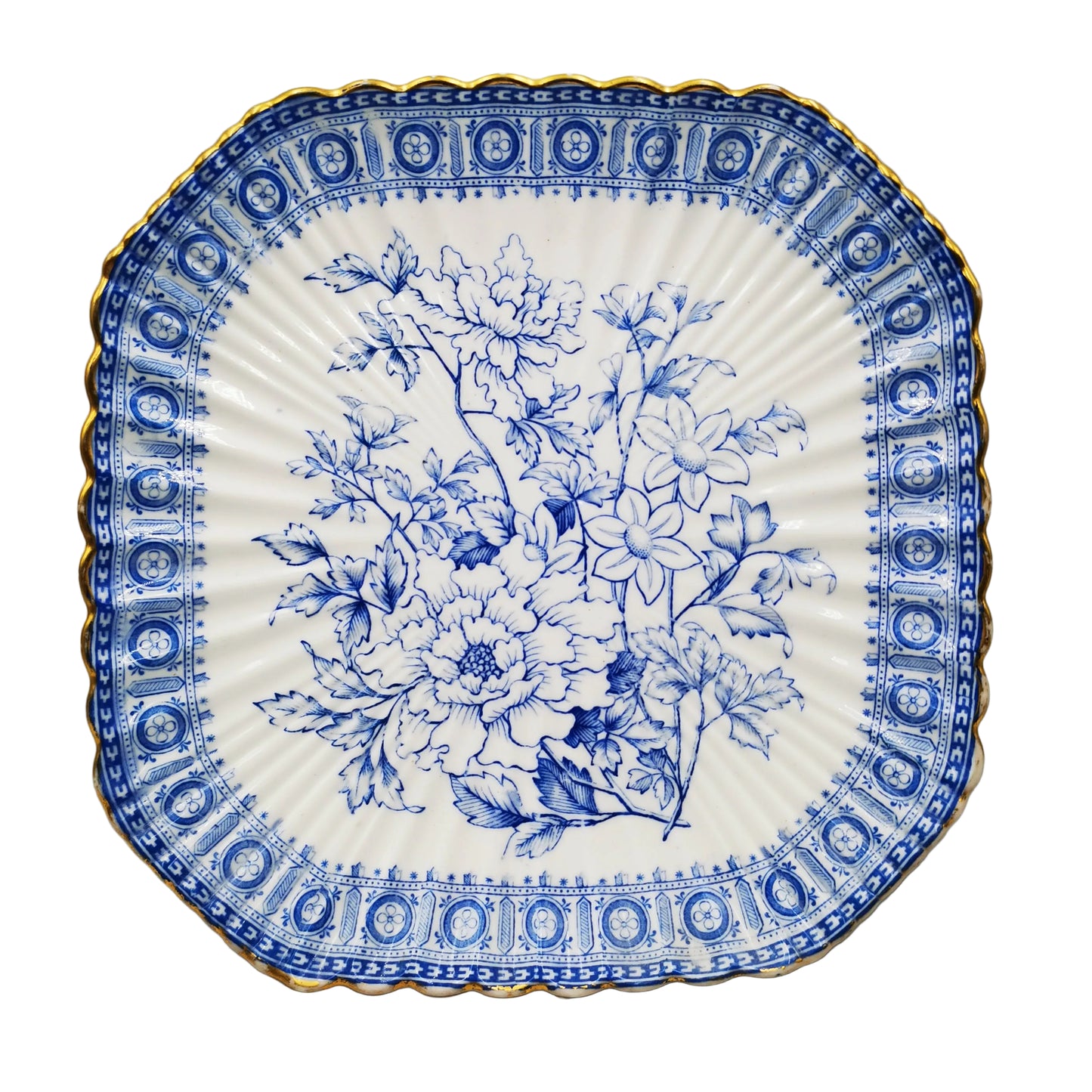 Antique Copeland Spode Blue and White China Serving Plate