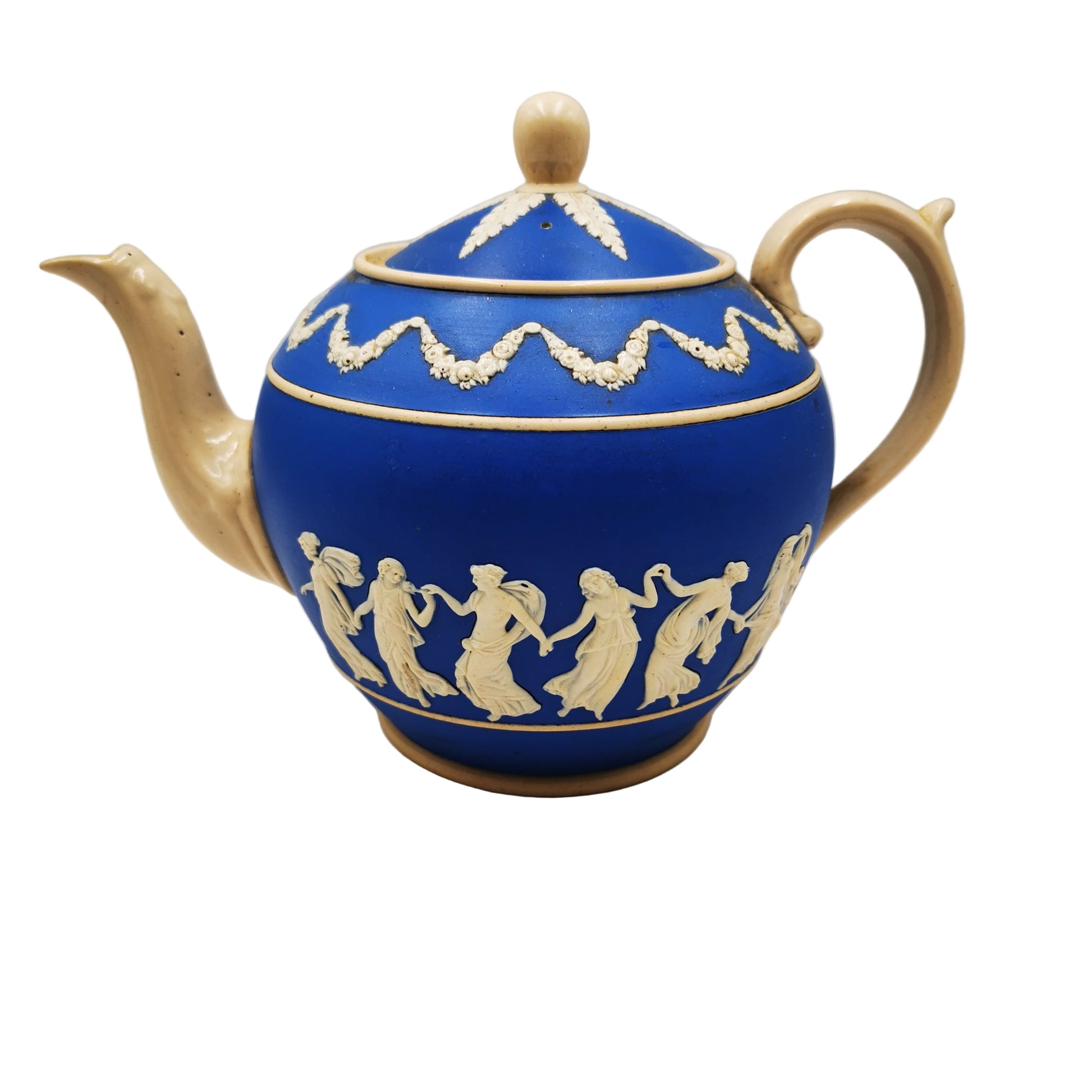 Antique Copeland Spode Jasperware Rd No 180283 Teapot