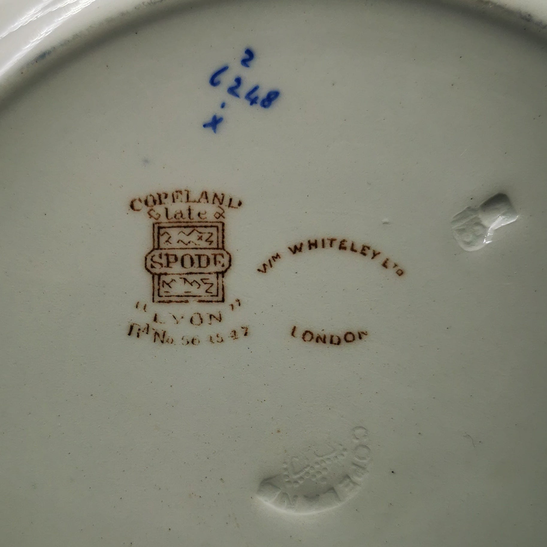 Antique-Copeland-Spode-Lyon-6248-Large-Soup-Bowl-Rd-No-564547