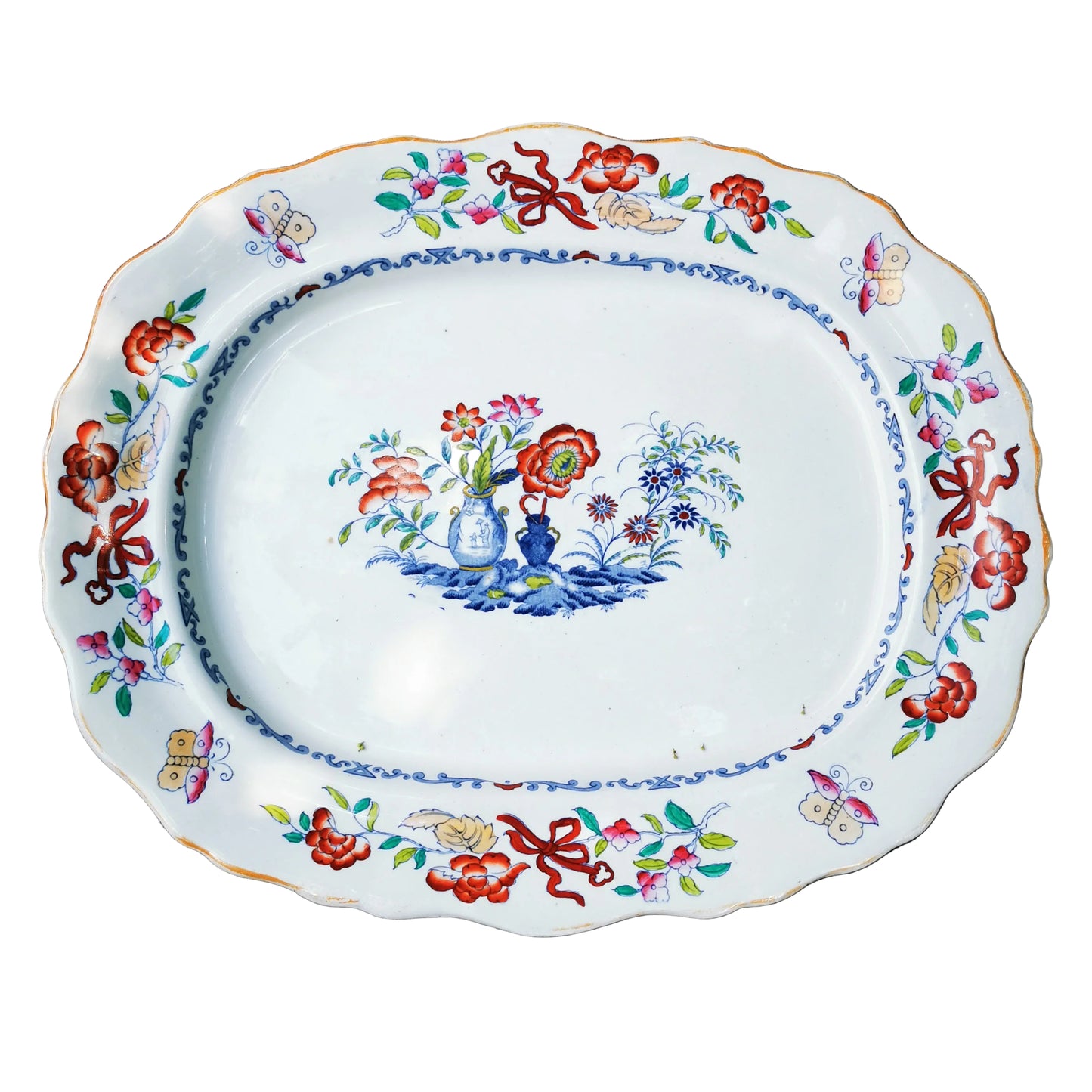 Antique-Davenport-China-Orissa-pattern-Serving-Platter