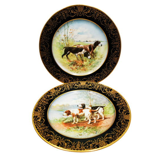 Antique limoges hunting plates 