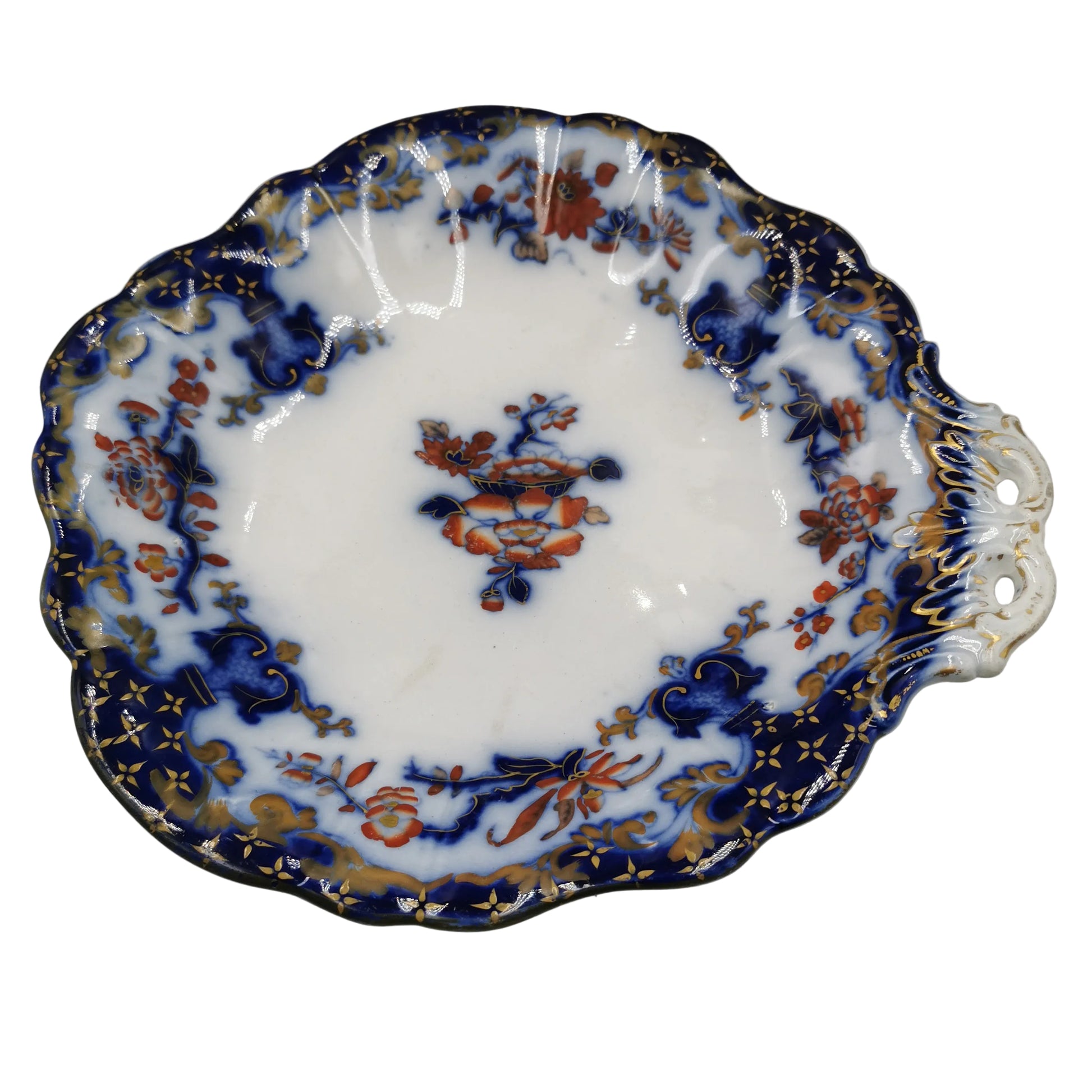 Antique-Minton-BB-New-Stone-China-5184-Handled-Dessert-Plates